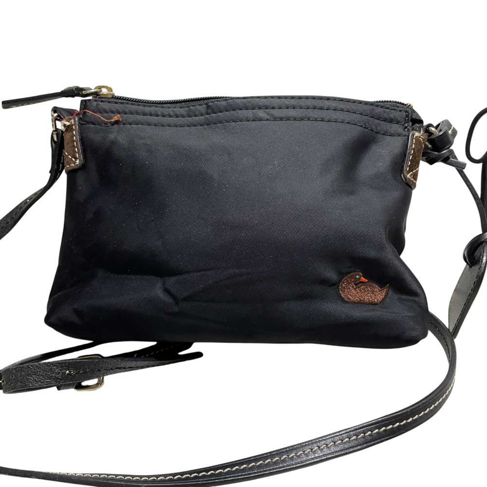 Dooney & Bourke Black Nylon Crossbody Shoulder Bag Vintage
